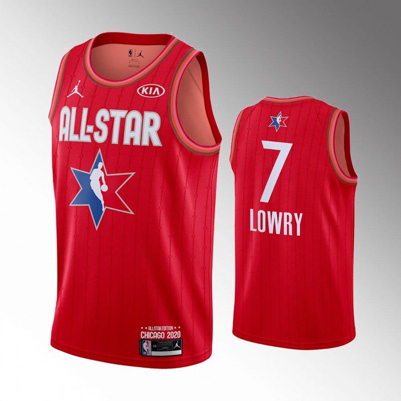 Men Toronto Raptors #7 Lowry Red 2020 All Star NBA Jerseys